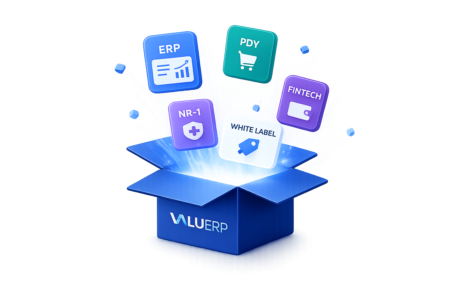 Ecossistema ValuErp com ERP, PDV, Fintech, NR-1 e White Label